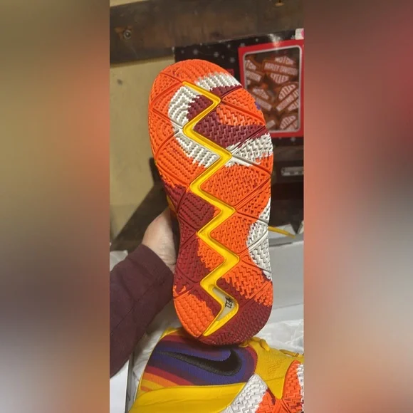 Nike Kyrie 4 '70s Yellow with Multicolor Accents - Picture 2 of 5